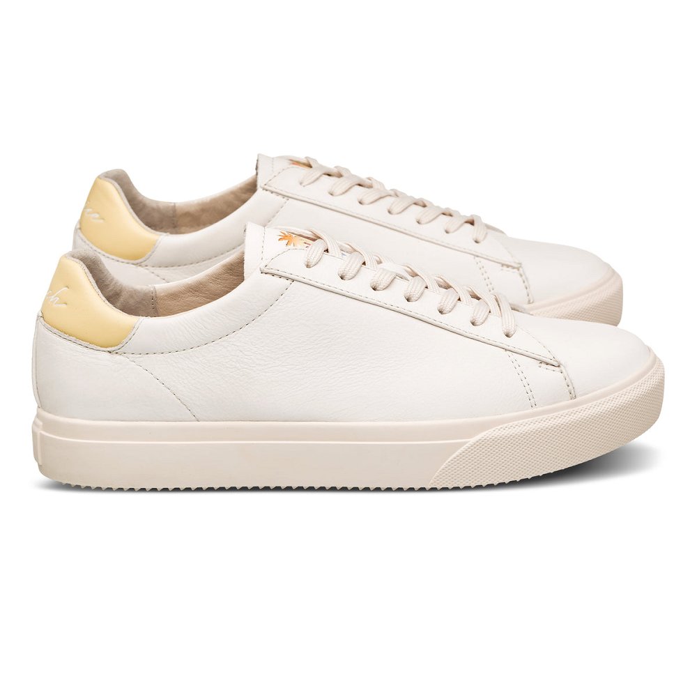 CLAE BRADLEY VENICE BEACH Shoes Womens USA078-V21 In Off White Leather